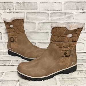 JBU Women's Brown Quilted Winter Boots